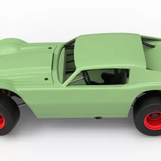 Vintage Dirt late model Race car Version 3 while turning 1:25 - Model thumbnail 10
