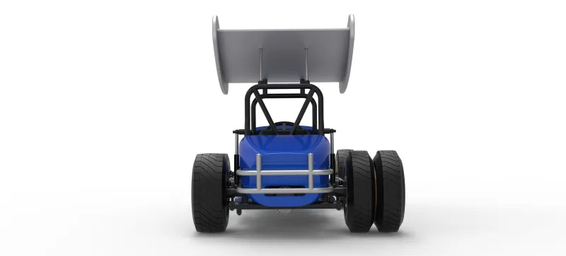Vintage Winged Supermodified stock car for Dirt V2 Scale 1:25 - Model preview 16