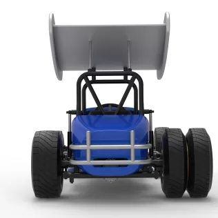 Vintage Winged Supermodified stock car for Dirt V2 Scale 1:25 - Model thumbnail 16