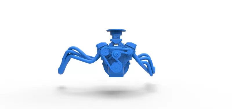 Engine of Vintage Asphalt Modified stock car Scale 1:25 - Model preview 5