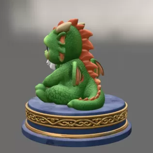Cute Crying Baby Dragon STL File for 3D Printing - Model thumbnail 4