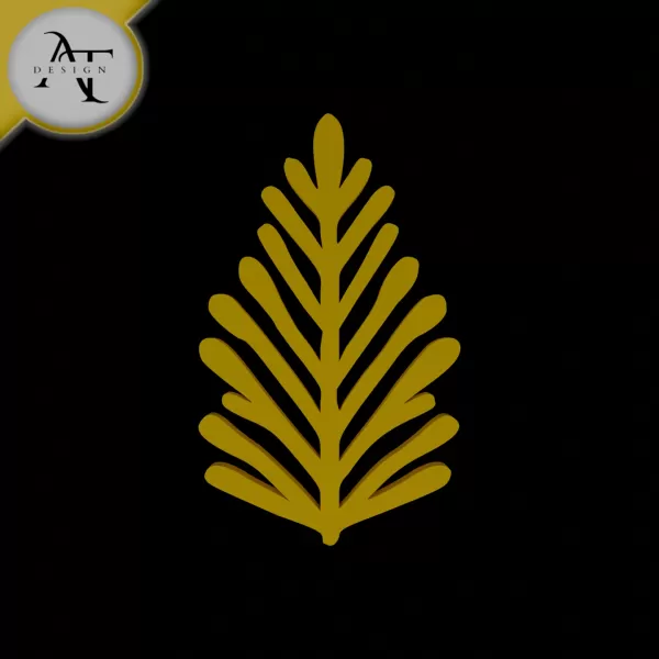 Simple Leaf Symbol - 2D Art - Model preview 1