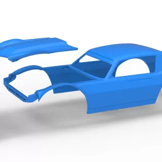 Shell of Vintage Dirt late model Race car Scale 1:25 - Model thumbnail 16