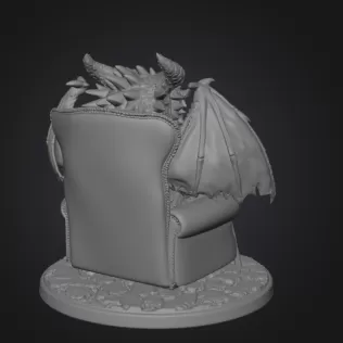 Wise Scholar Dragon STL File 3D Print - Model thumbnail 7