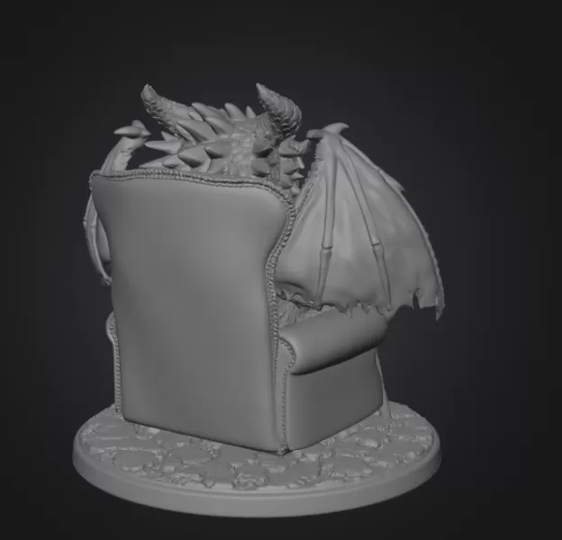 Wise Scholar Dragon STL File 3D Print - Model preview 7