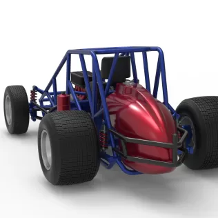 Dirt Silver Crown Car Base Scale 1:25 - Model thumbnail 14