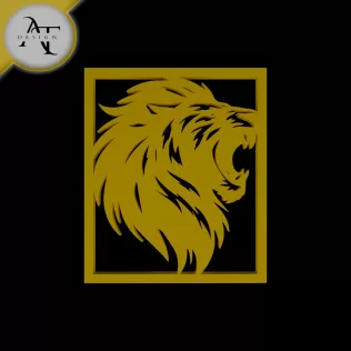Lion - Silhouette - 2D Wall Art Decor