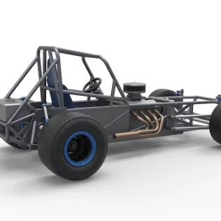 Vintage Dirt Modified stock car Base Version 5 Scale 1:25 - Model thumbnail 19