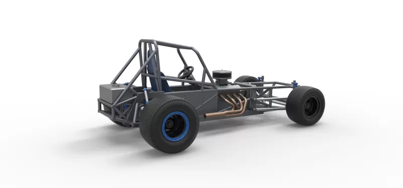 Vintage Dirt Modified stock car Base Version 5 Scale 1:25 - Model preview 19