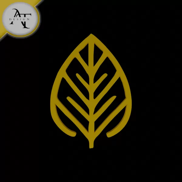 Simple Leaf Symbol - 2D Art - Model preview 1