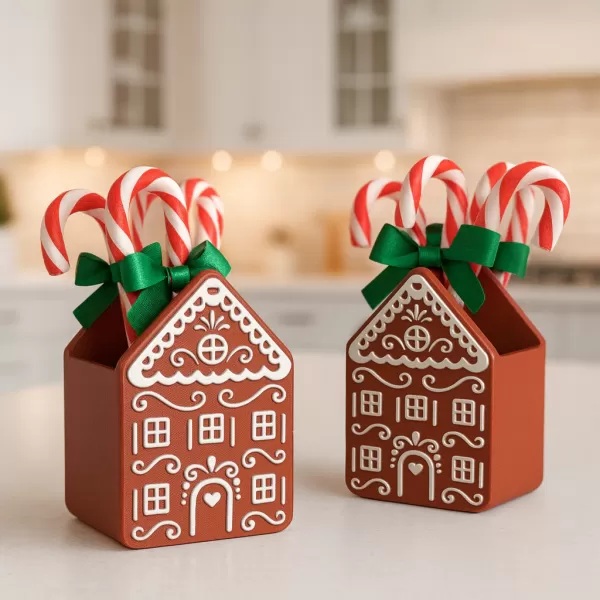 Gingerbread House Soap Holder & Treat Box | Christmas Sink Decor - Model preview 2