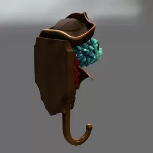 Pirate Dragon Key Holder STL File for 3D Print - Model thumbnail 6