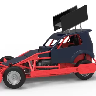 New Zealand Superstock car while turning Version 5 Scale 1:25