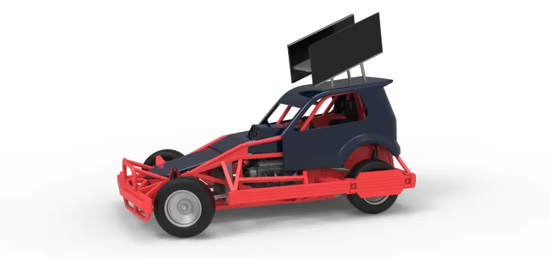 New Zealand Superstock car while turning Version 5 Scale 1:25 - Model preview 1