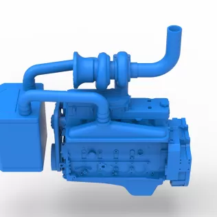 Engine of Pro Stock Pulling Tractor Scale 1:25 - Model thumbnail 7