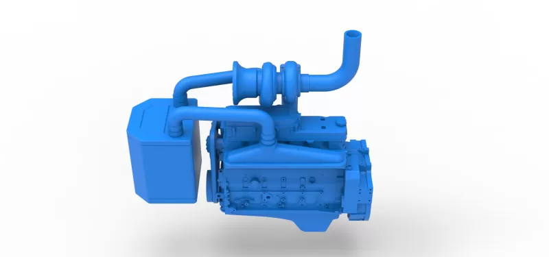 Engine of Pro Stock Pulling Tractor Scale 1:25 - Model preview 7