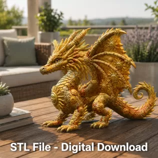 ☀ Sunfire Celestial Dragon STL File for 3D Print - Model thumbnail 2