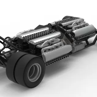 Vintage AWD Dragster Base Scale 1:25 - Model thumbnail 18