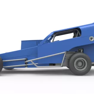 Vintage Dirt Modified stock car Version 2 while turning 1:25 - Model thumbnail 9