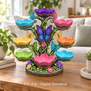 Butterfly Flower Bowl Organizer STL File for 3D Print