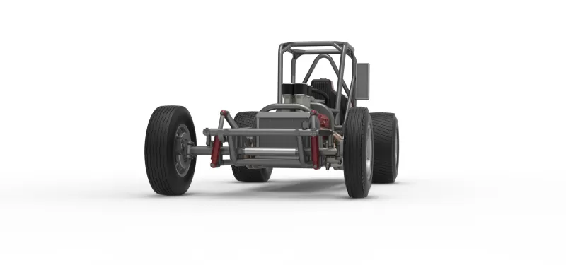 Dirt Silver Crown Champ car Base Version 2 Scale 1:25 - Model preview 6