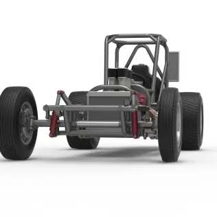 Dirt Silver Crown Champ car Base Version 2 Scale 1:25 - Model thumbnail 6