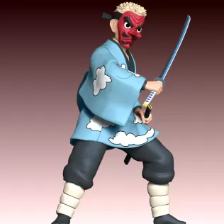 Sakonji Urokodaki - Demon Slayer - Model thumbnail 4