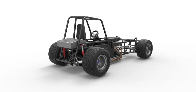 Vintage Dirt Modified stock car Base Version 4 Scale 1:25 - Model preview 18