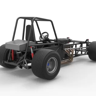 Vintage Dirt Modified stock car Base Version 4 Scale 1:25 - Model thumbnail 18