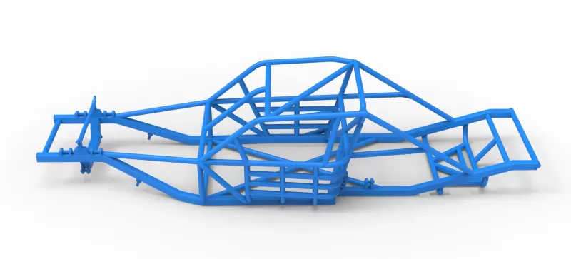Frame of Vintage Asphalt Modified stock car Version 3 Scale 1:25 - Model preview 8