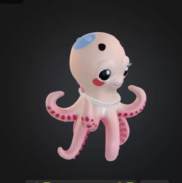 Cute Octopus - Model preview 3