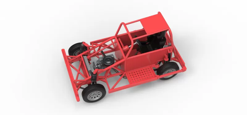 New Zealand Ministock car Base Version 3 Scale 1:25 - Model preview 4