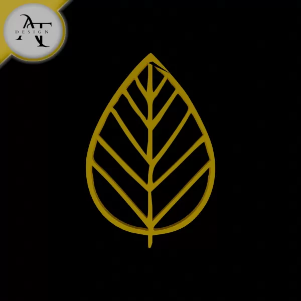 Simple Leaf Symbol - 2D Art - Model preview 1