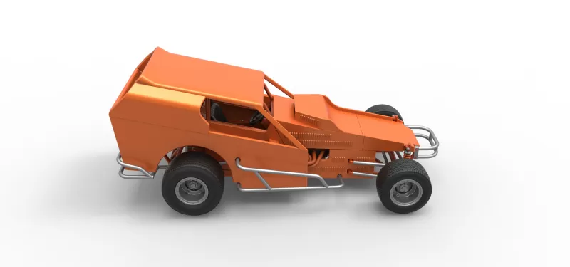 Vintage Dirt Modified stock car Version 3 Scale 1:25 - Model preview 23