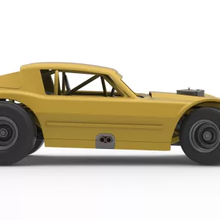 Vintage Dirt late model Race car V2 while turning Scale 1:25 - Model thumbnail 22