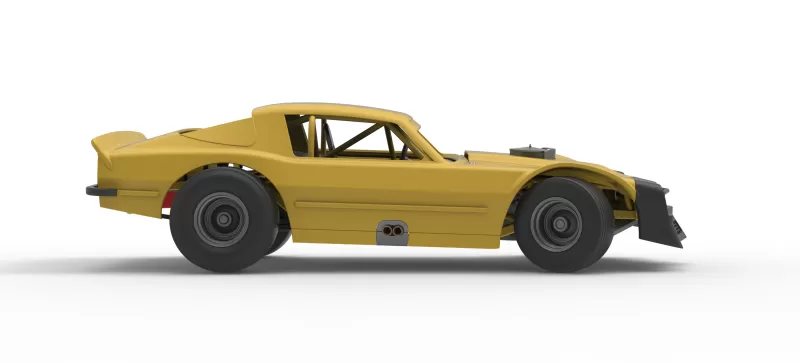 Vintage Dirt late model Race car V2 while turning Scale 1:25 - Model preview 22