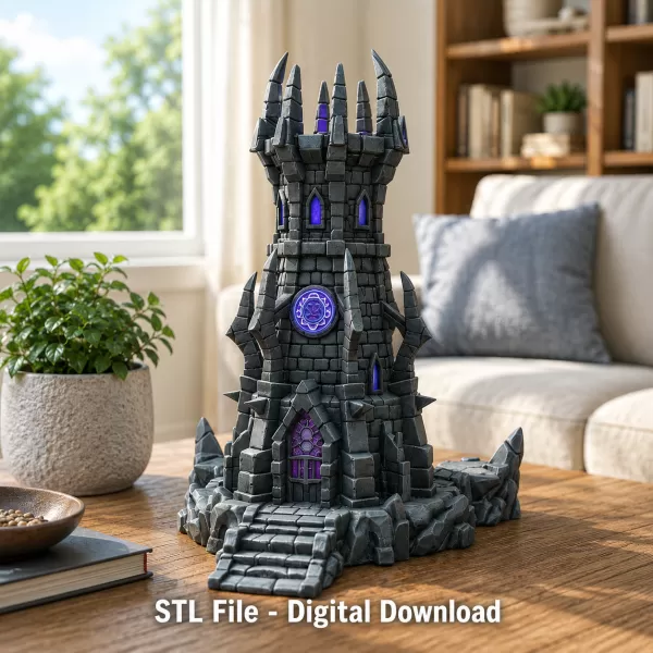 Shadowspire Arcane Tower STL File for 3D Print - Model preview 2