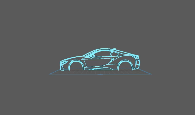 BMW - i8 Wall Art - Model preview 2