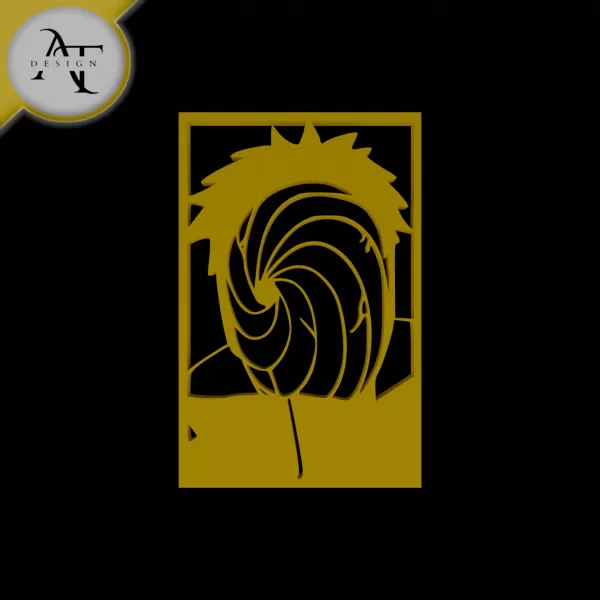 Obito - Naruto Shippuden - Silhouette - 2D Wall Art Decor - Model preview 1