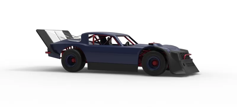Vintage Dirt late model Race car Version 4 Scale 1:25 - Model preview 25
