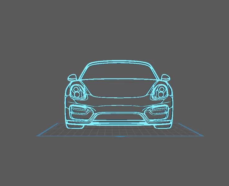 Porsche - 981 Boxter Wall Art - Model preview 2