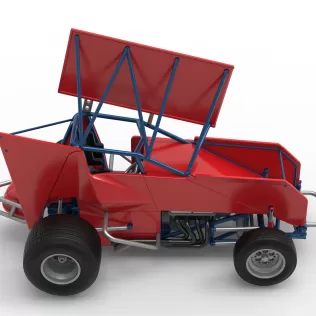 Winged Sprint car Version 2 Scale 1:25 - Model thumbnail 23