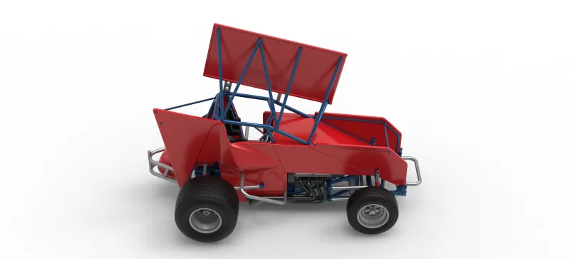 Winged Sprint car Version 2 Scale 1:25 - Model preview 23