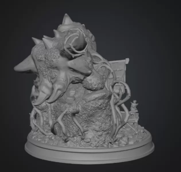 Dragon Skull Cottage STL File for 3D Print - Model preview 11