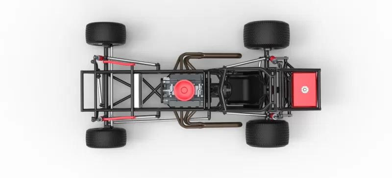 Vintage Dirt Modified stock car Base Version 6 Scale 1:25 - Model preview 11