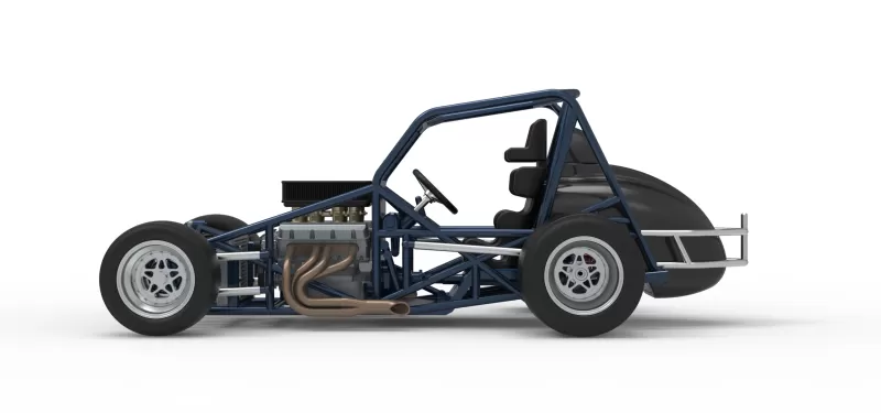 Sprint car Base Version 2 Scale 1:25 - Model preview 9