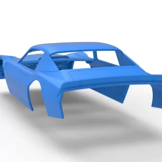 Shell of Vintage Dirt late model Race car Scale 1:25 - Model thumbnail 12