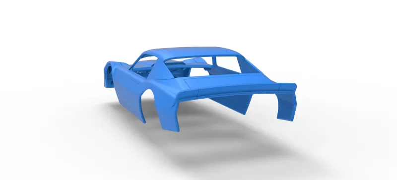 Shell of Vintage Dirt late model Race car Scale 1:25 - Model preview 12