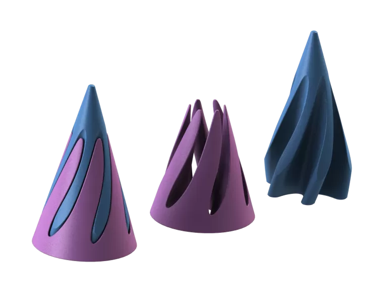 🌀 Spiral Hourglass (Fidget Toy): Impossible Passthrough - Model preview 1