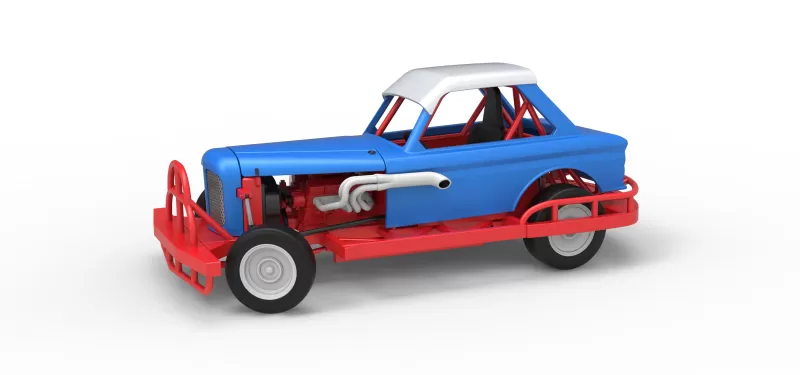 New Zealand Vintage Stock car while turning Scale 1:25 - Model preview 1
